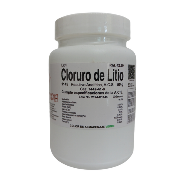 Cloruro de Litio R. A. de 50 G Jf Lhabo