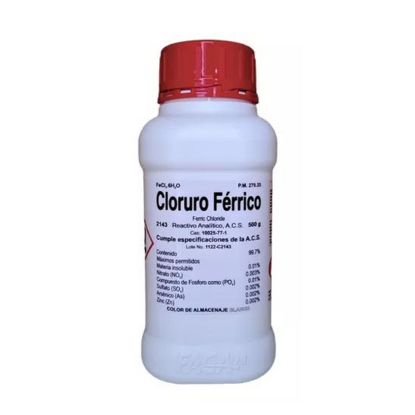 Cloruro Férrico (cloruro de Hierro) Hexahidratado 500g