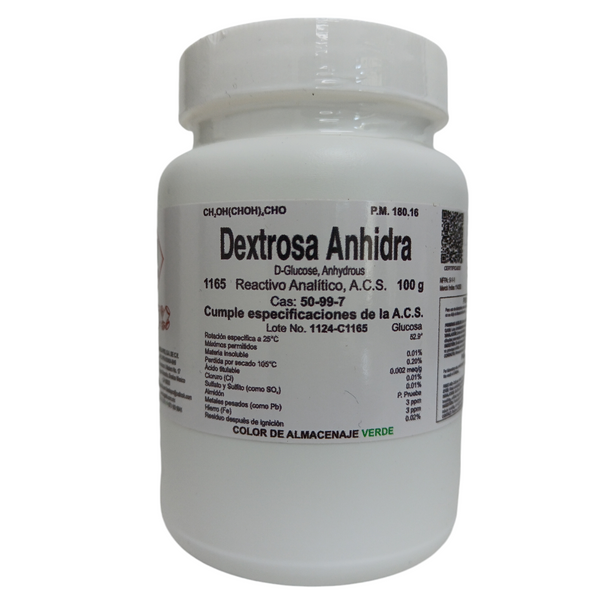 Dextrosa Anhidra (glucosa) R. A. de 100 G Jf Lhabo