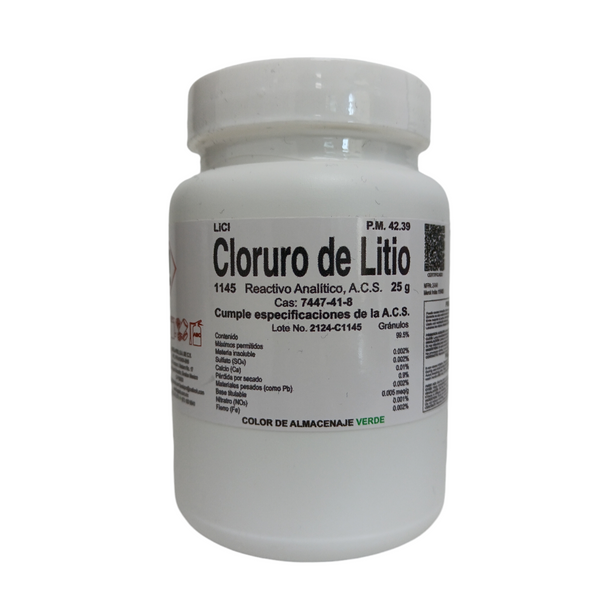 Cloruro de Litio R. A. de 25 G Jf Lhabo