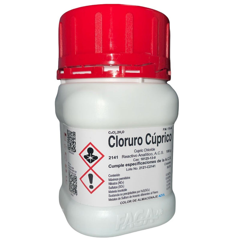 Cloruro Cúprico R. A. De 100 G Fagalab ID-1641204