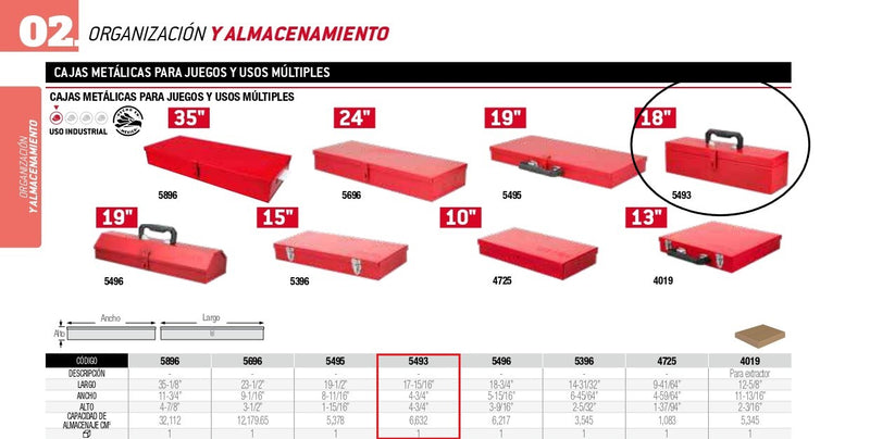 Caja De Herramientas 5493 De Metal Roja Urrea ID-2049991