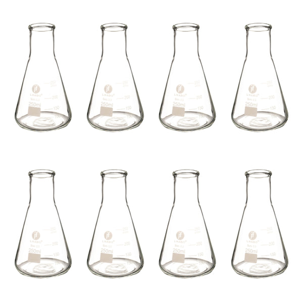 Matraz Erlenmeyer 250 Ml Vidrio Paq C/8 Jf Lhabo ID-3676141