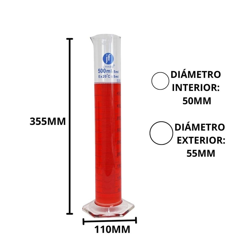 Probeta Graduada De Vidrio 500Ml Clase A Jf Lhabo ID-2244447