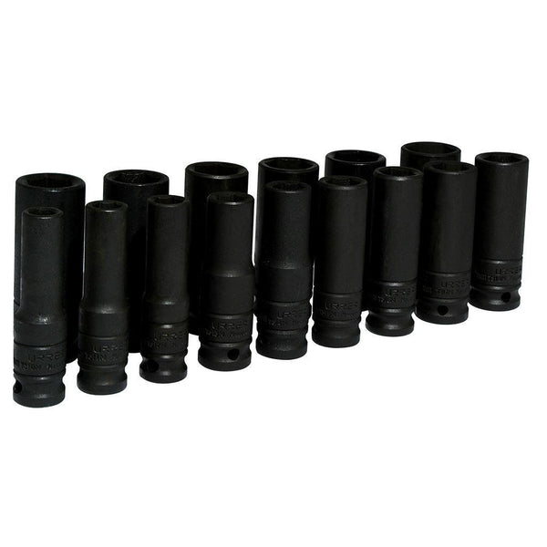Juego 15 Dados Impacto Largos Métricos 1/2 Inch 73214m Urrea-h