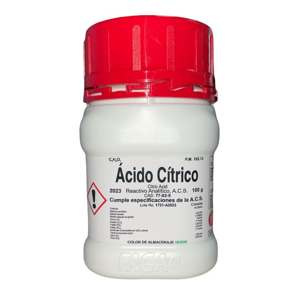 Ácido Cítrico R. A. de 100 G Fagalab