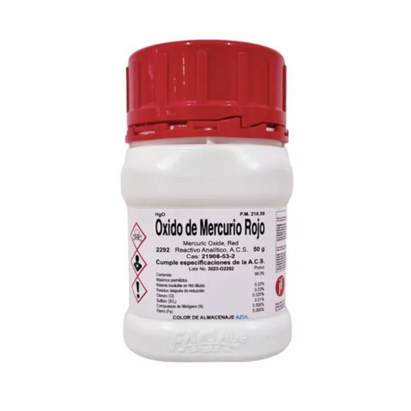 Óxido de Mercurio (rojo) R. A. 50g Fagalab