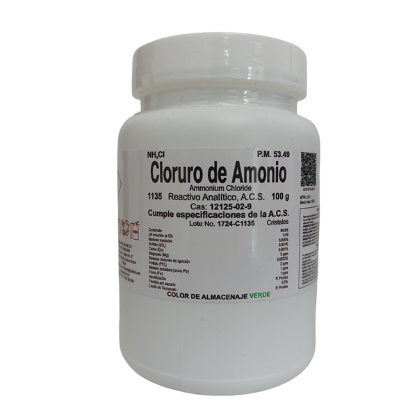 Cloruro de Amonio 100 G Jf Lhabo