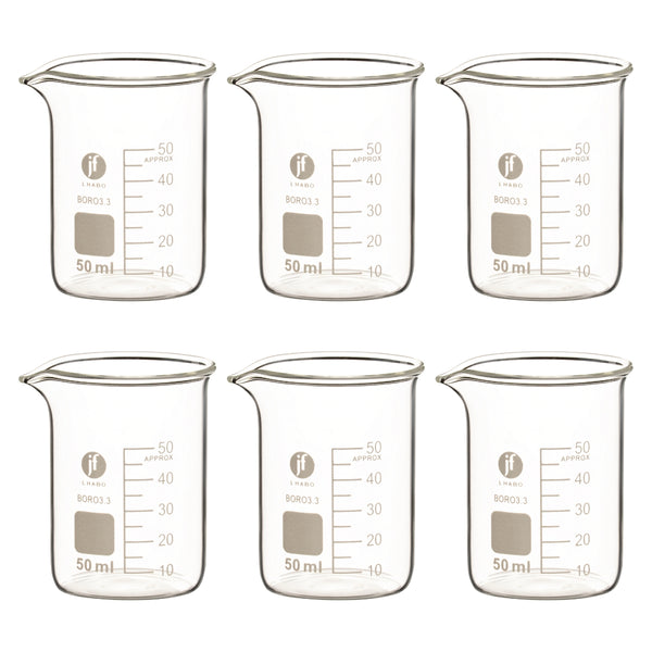 Vaso Precipitado De Vidrio 50 Ml Paq C/6 Jf Lhabo ID-3678334