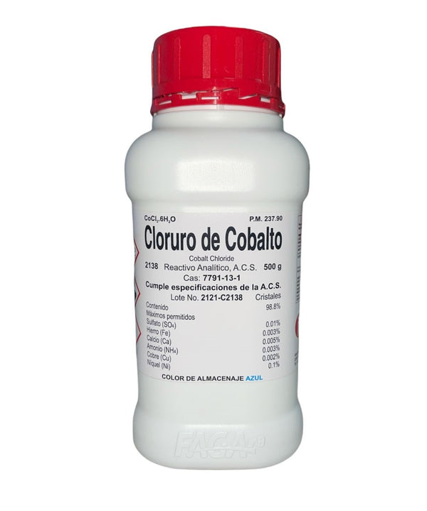 Cloruro de Cobalto R. A. de 500 G Fagalab