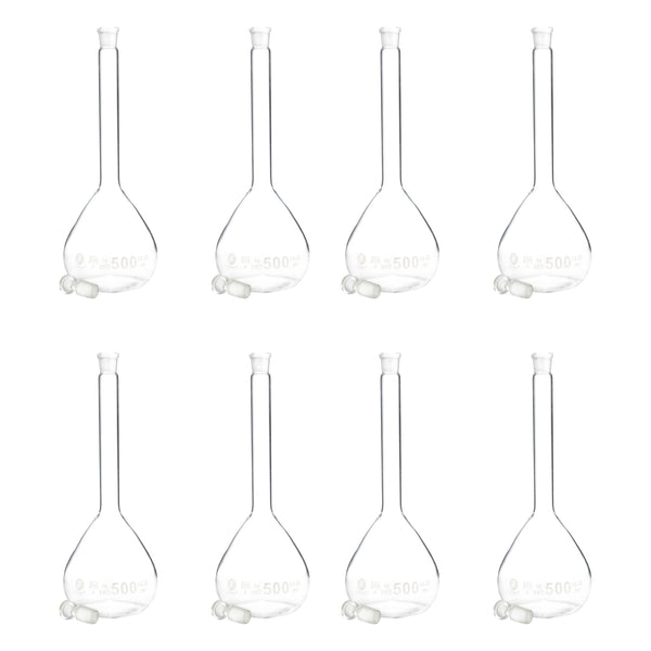 Matraz Volumetrico de Vidrio 500 Ml Paq C/8 Jf Lhabo
