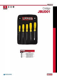 Juego De 5 Destornilladores Ámbar Combinados Jbud01 Urrea-H ID-2297617