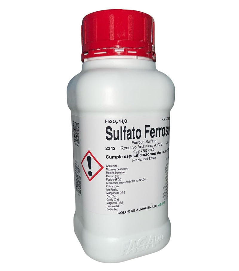 Sulfato Ferroso R. A. De 500 G Fagalab ID-1641281