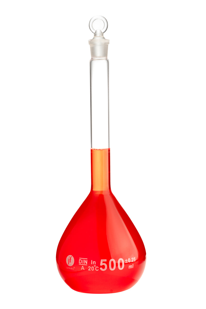 Matraz Volumetrico De Vidrio 500 Ml Paq C/8 Jf Lhabo ID-3593376