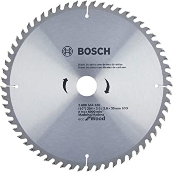 Disco Sierra Circular De Mesa Wood, 10'' 60 Dientes Bosch ID-1751269