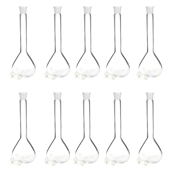 Matraz Volumetrico de Vidrio 100 Ml Paq C/10 Jf Lhabo