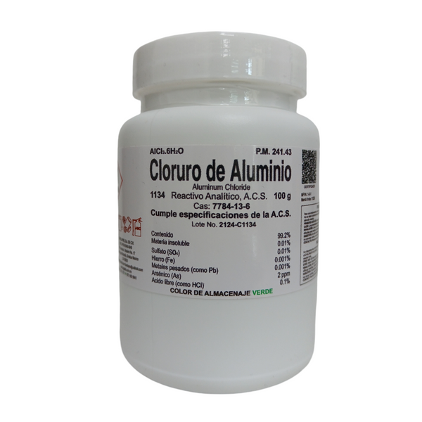 Cloruro de Aluminio R. A. de 100 G Jf Lhabo