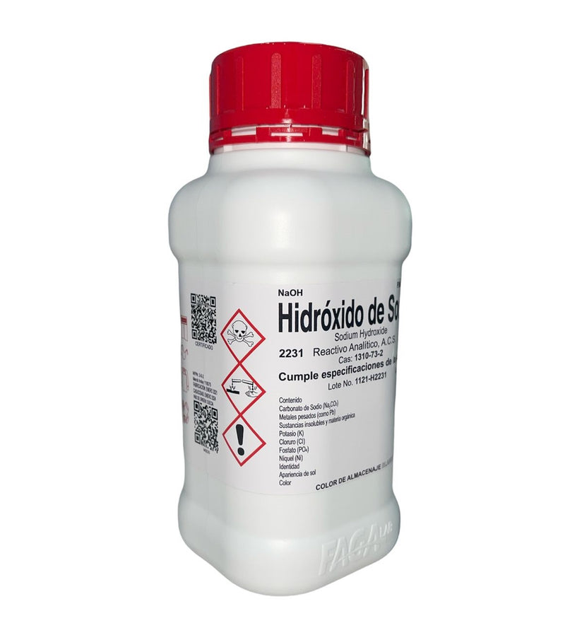 Hidróxido De Sodio (Lentejas) R. A. De 500G Fagalab ID-1639104