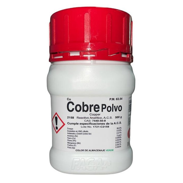 Cobre Polvo R. A. De 500 G Fagalab ID-1657305