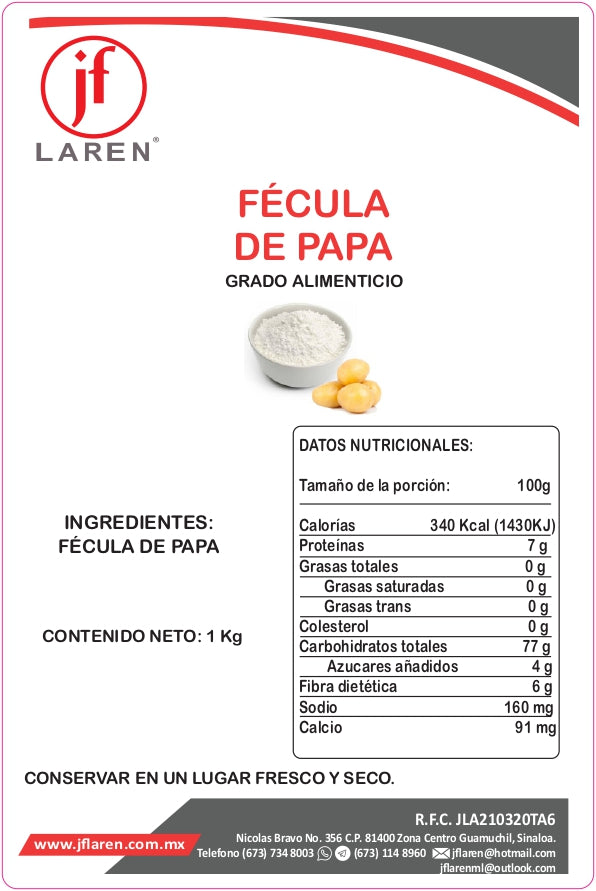 Fécula De Papa 1Kg Jf Laren ID-2465350