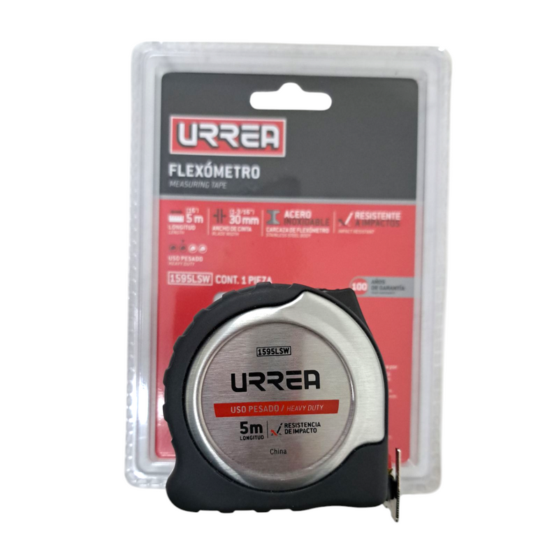 Flexómetro De Acero Inoxidable 5M X 30Mm 1595Lsw Urrea-H ID-3651444