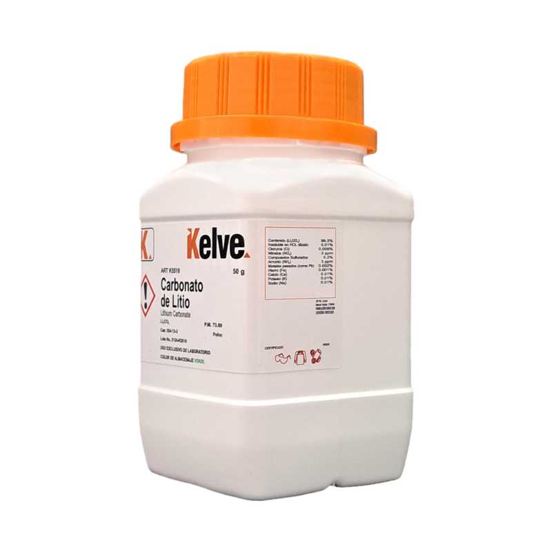 Carbonato De Litio R. A. De 50 G Kelve ID-3012864