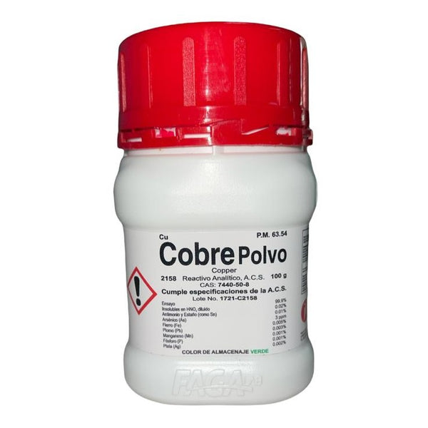 Cobre Polvo R. A. de 100 G Fagalab