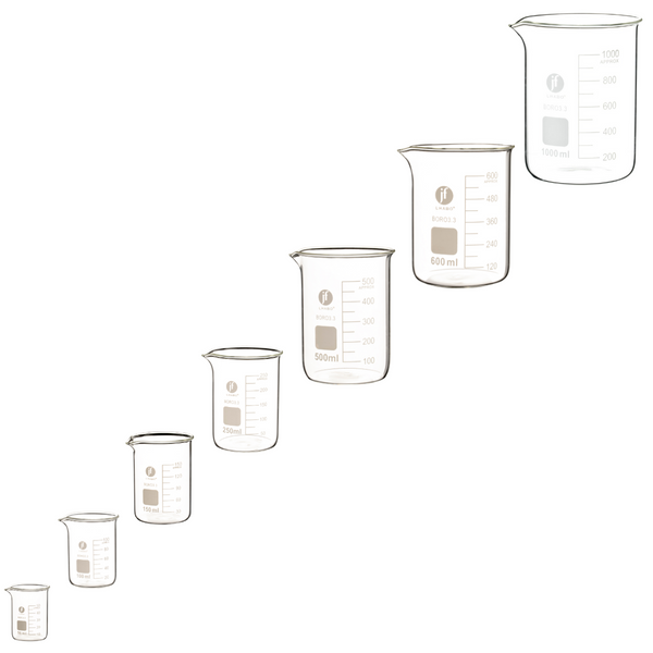Juego de 7 Vaso Precipitado Diferentes Medidas Jvp7 Jf Lhabo