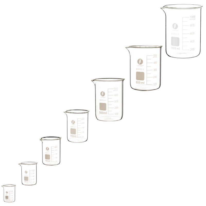 Juego de 7 Vaso Precipitado Diferentes Medidas Jvp7 Jf Lhabo