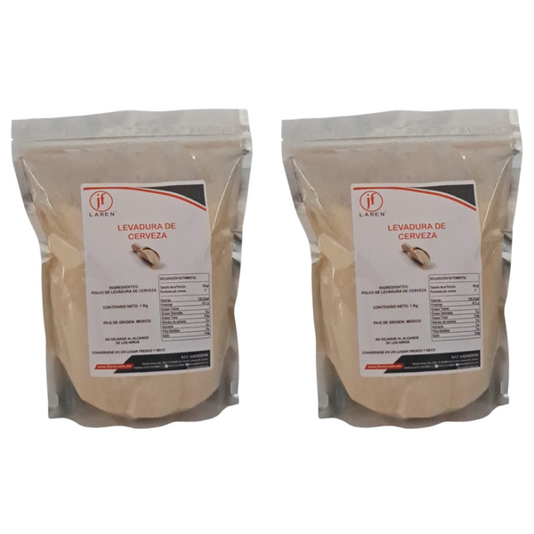 Levadura De Cerveza Natural 1 Kg Jf Laren 2 Piezas