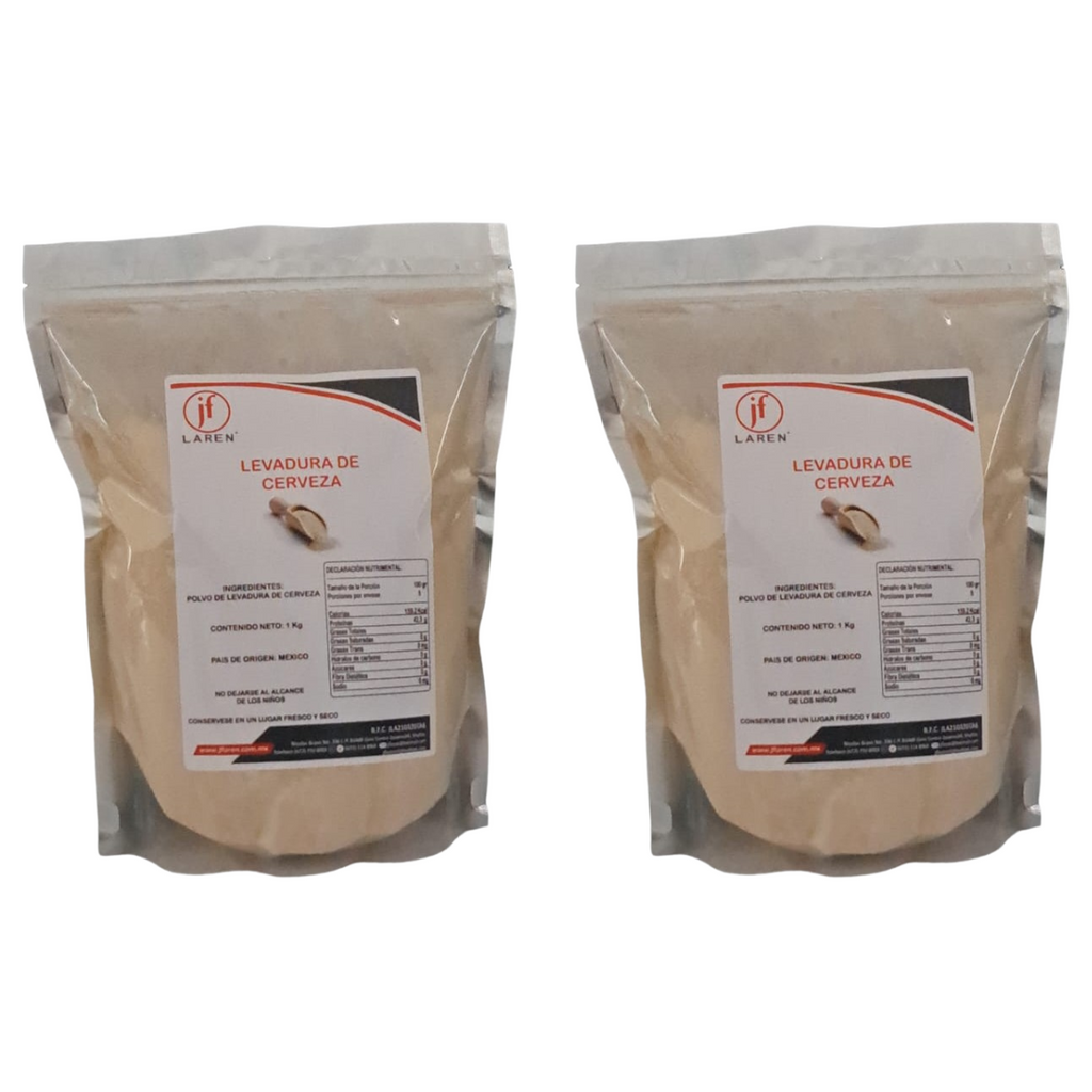 Levadura De Cerveza Natural 1 Kg Jf Laren 2 Piezas