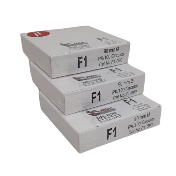 Paquete de 3 Papel Filtro Cualitativo F1-090 Fagalab
