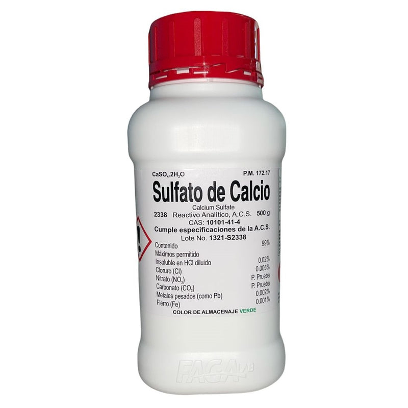Sulfato De Calcio R. A. De 500 G Fagalab ID-1656711