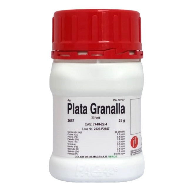 Plata Granalla .999 25G Pureza 99.9983% Fagalab ID-2530102