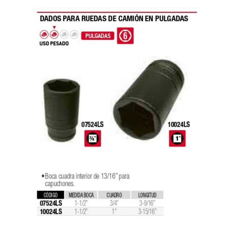 Dado Para Ruedas De Camión 3/4 X1 1/2 07524Ls Urrea ID-2023992