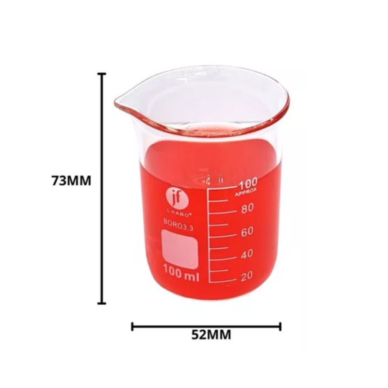 Vaso Precipitado De Vidrio 100 Ml Paq C/12 Jf Lhabo ID-2259500