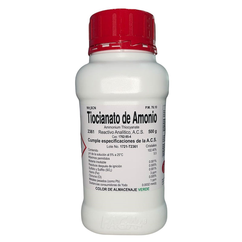 Tiocianato De Amonio R. A. De 500 G Fagalab ID-1654881