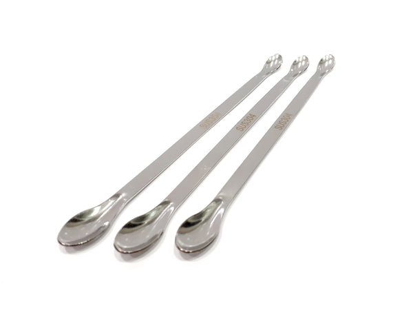 Paq C/3 Espatula-cuchara Doble de Acero Inoxidable 20cm Jf Lhabo