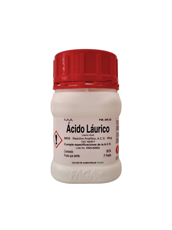 Acido Laurico R.a. de 10g Fagalab