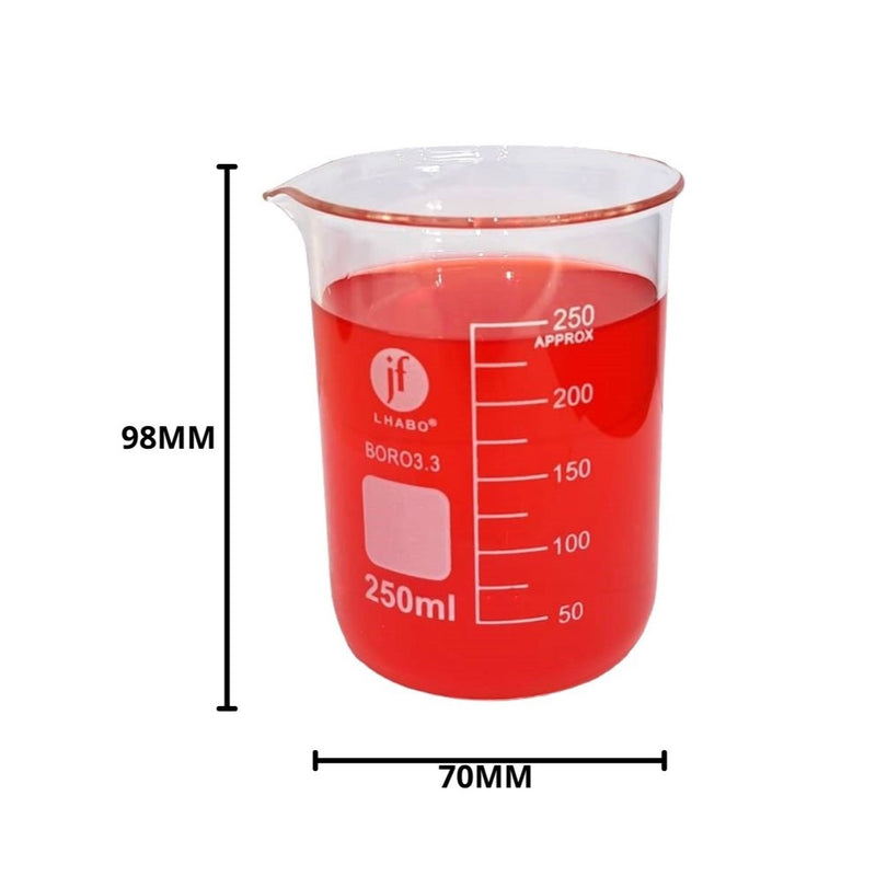 Vaso Precipitado De Vidrio 250 Ml Paq C/4 Jf Lhabo ID-2261565