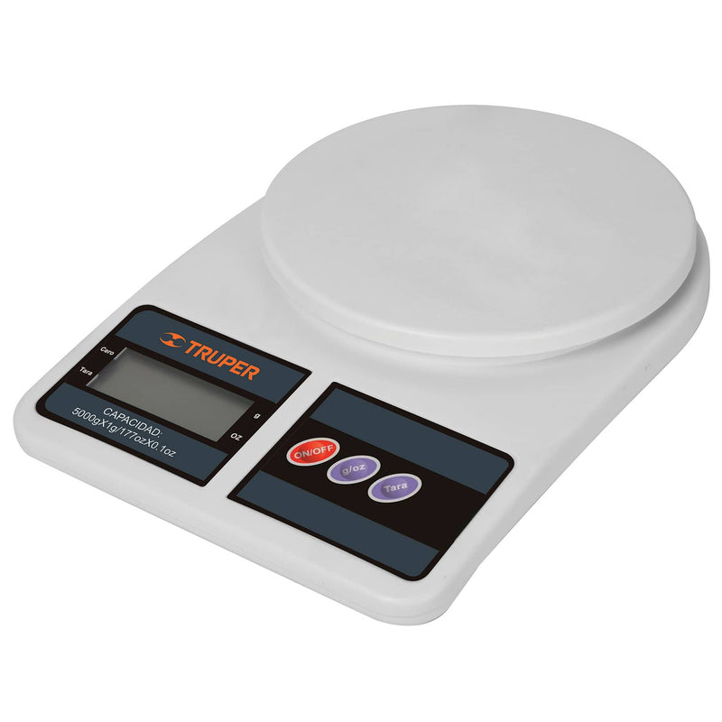 Báscula Digital Base Plástica Para Cocina 5Kg Truper 15161 ID-1480693