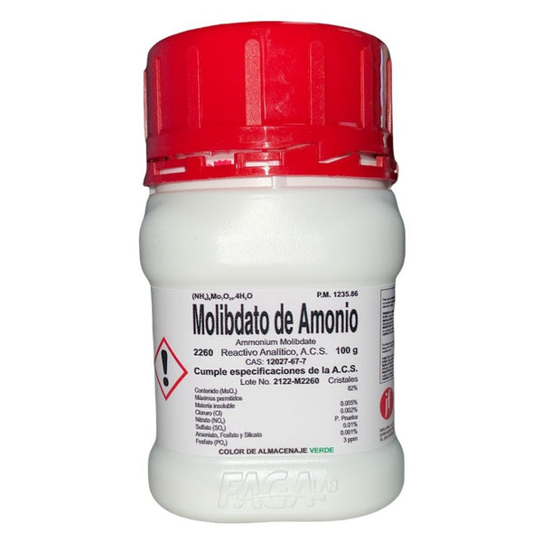 Molibdato De Amonio R. A. De 100 G Fagalab ID-1656261