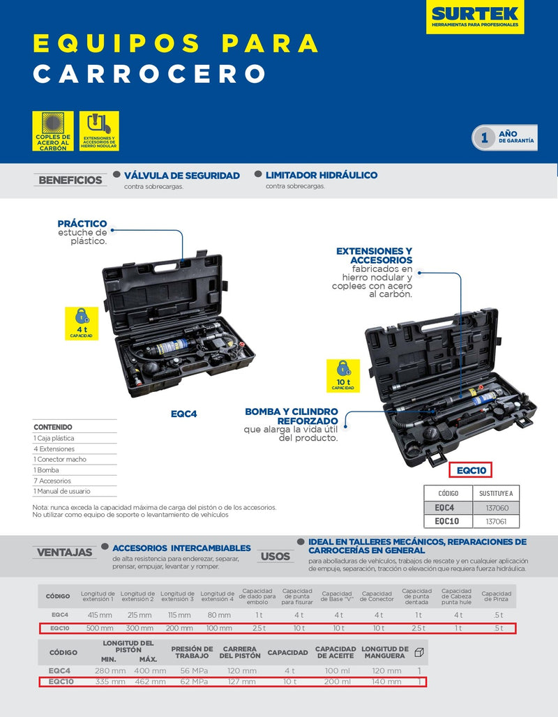 Equipo Para Carrocero 10 Ton Eqc10 Surtek ID-2137033