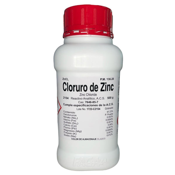 Cloruro de Zinc R. A. de 500 G Fagalab