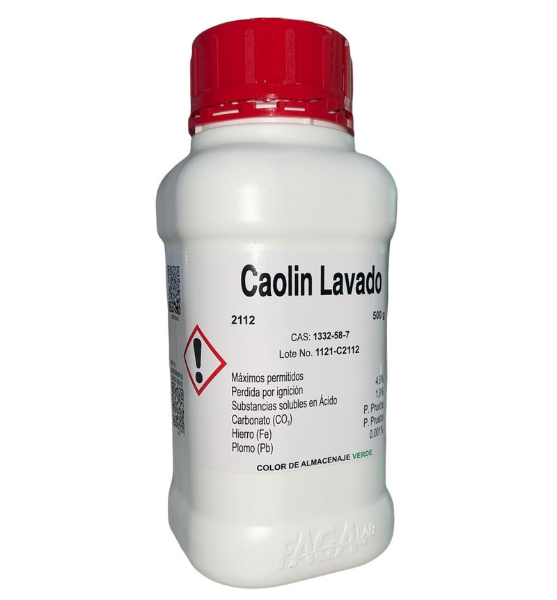 Caolín Lavado R. A. De 500 G Fagalab ID-1654861