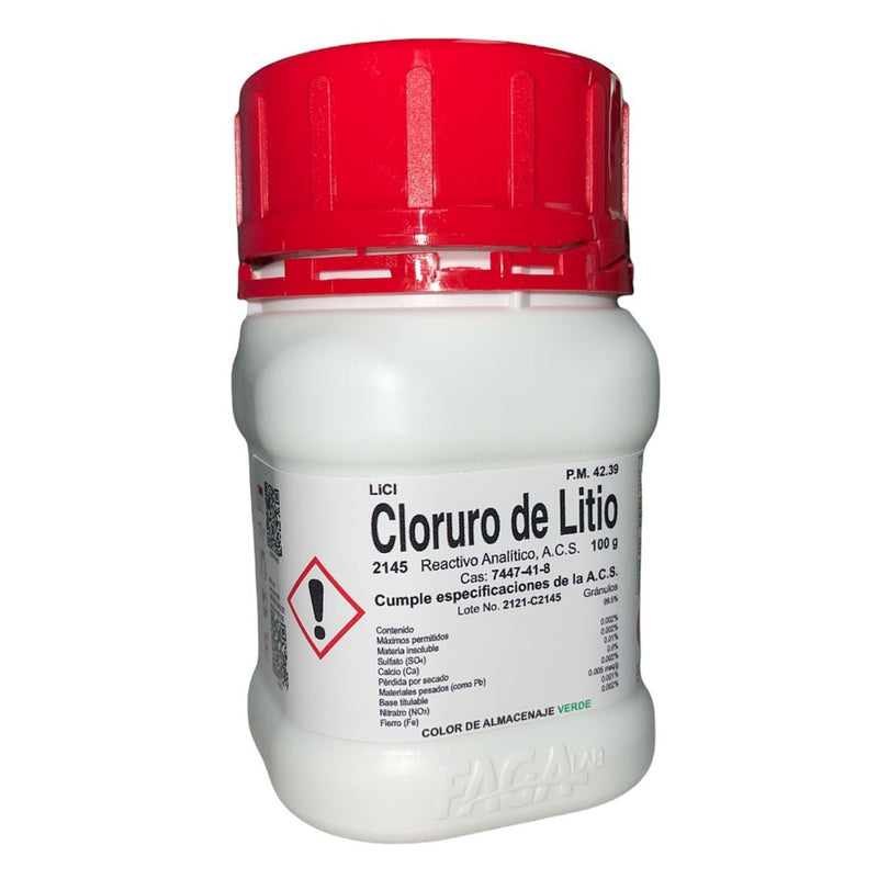 Cloruro De Litio R. A. De 100 G Fagalab ID-1641234