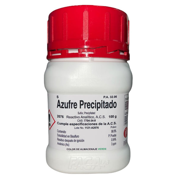 Azufre Precipitado R. A. De 100 G Fagalab ID-1654779