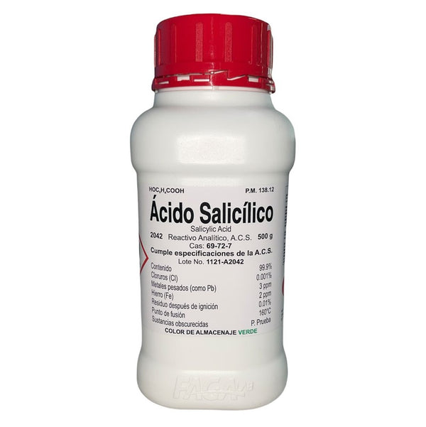 Ácido Salicílico R. A. de 500 G Fagalab