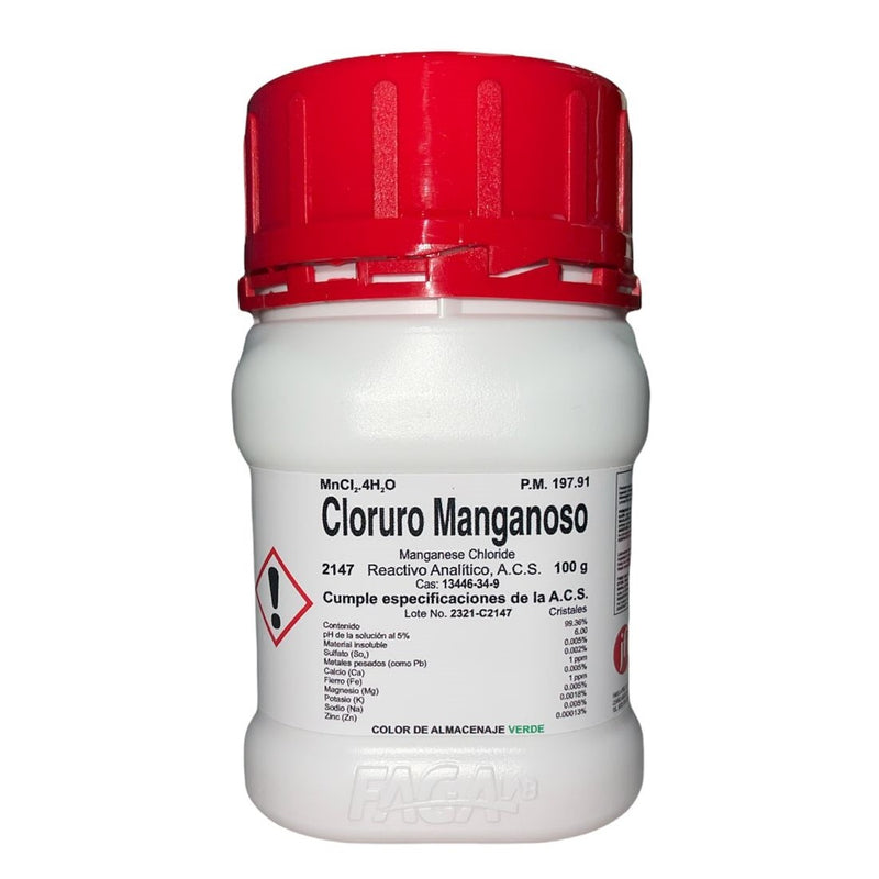 Cloruro Manganoso R. A. De 100 G Fagalab ID-1654762