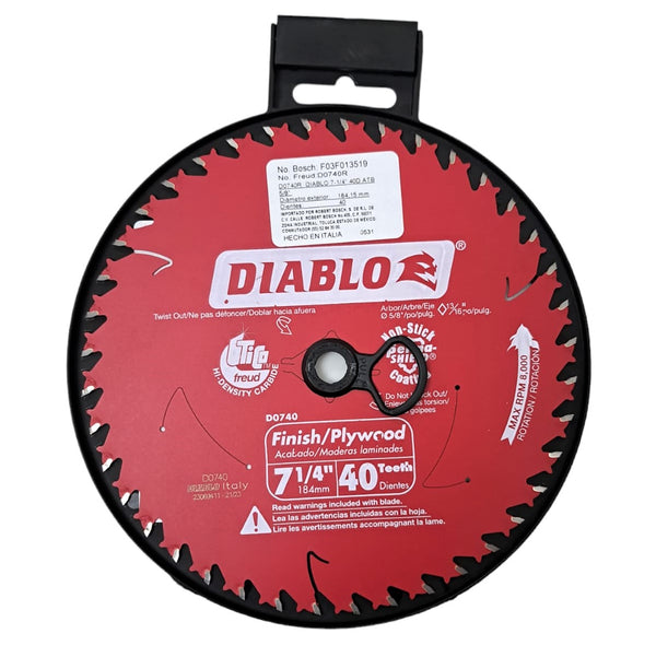 Disco Sierra Circular Diablo 40D 7-1/4 F03F013519 Bosch ID-2502114